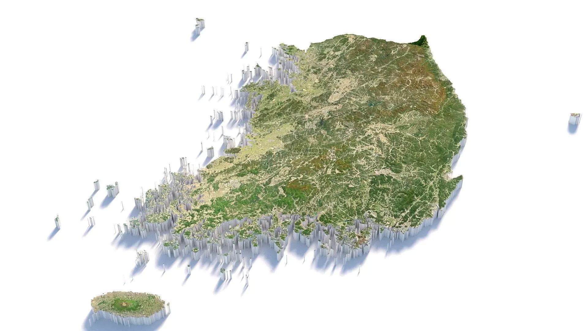 Korea ROK Terrain Country 3D model