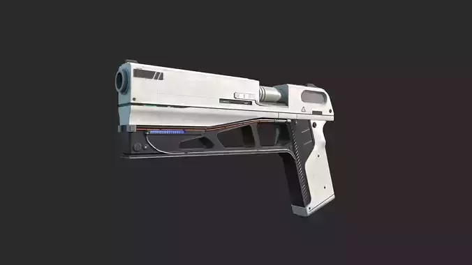 Science fiction style laser pistol