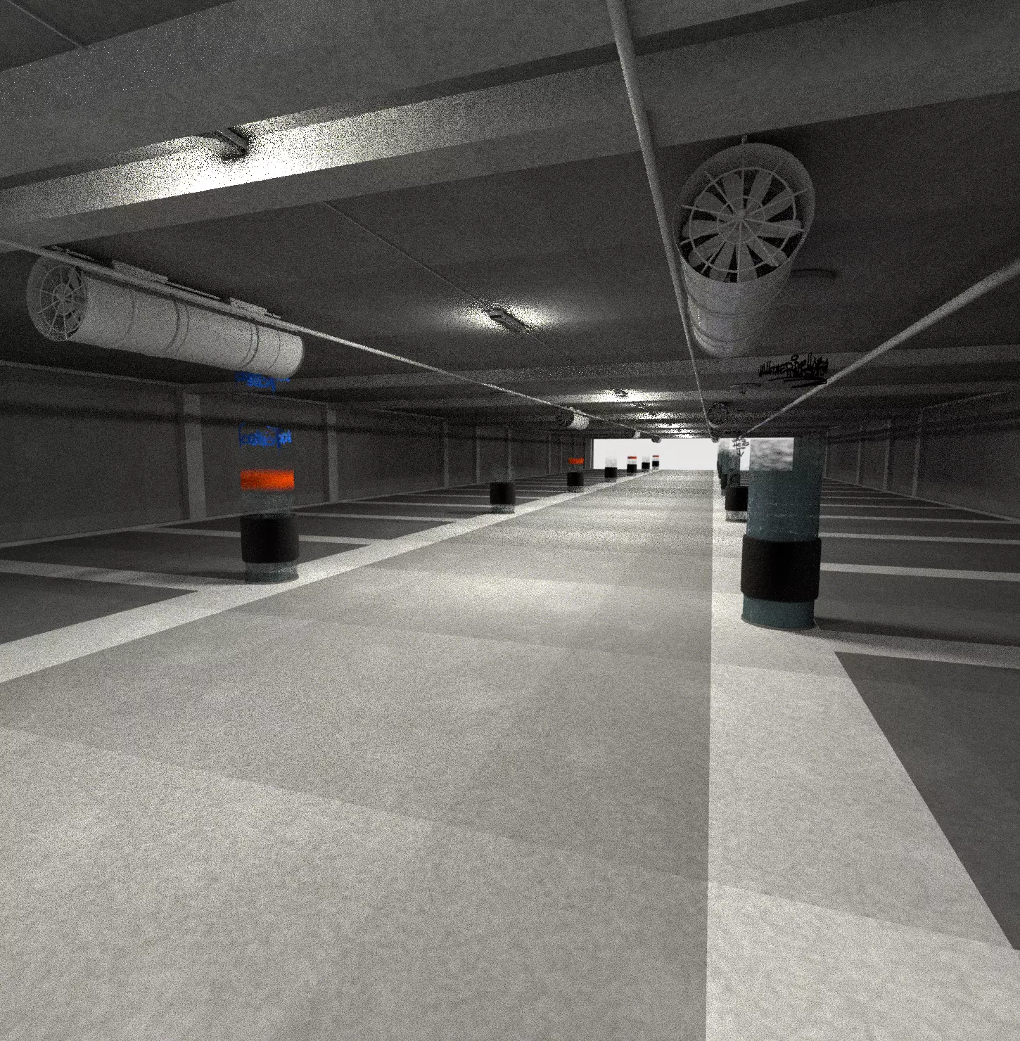 Parking Lot 3D model 3D model_2