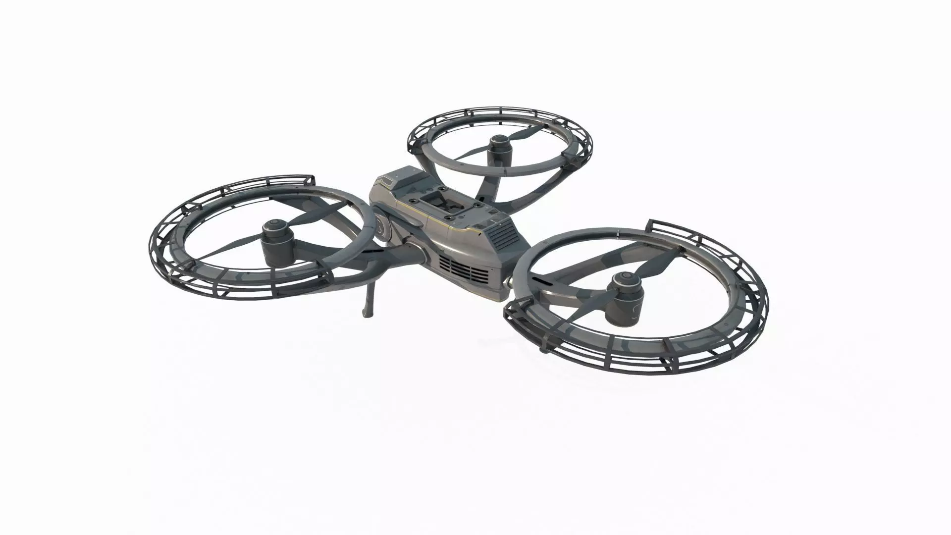 Unused sci-fi drone 3D model_4