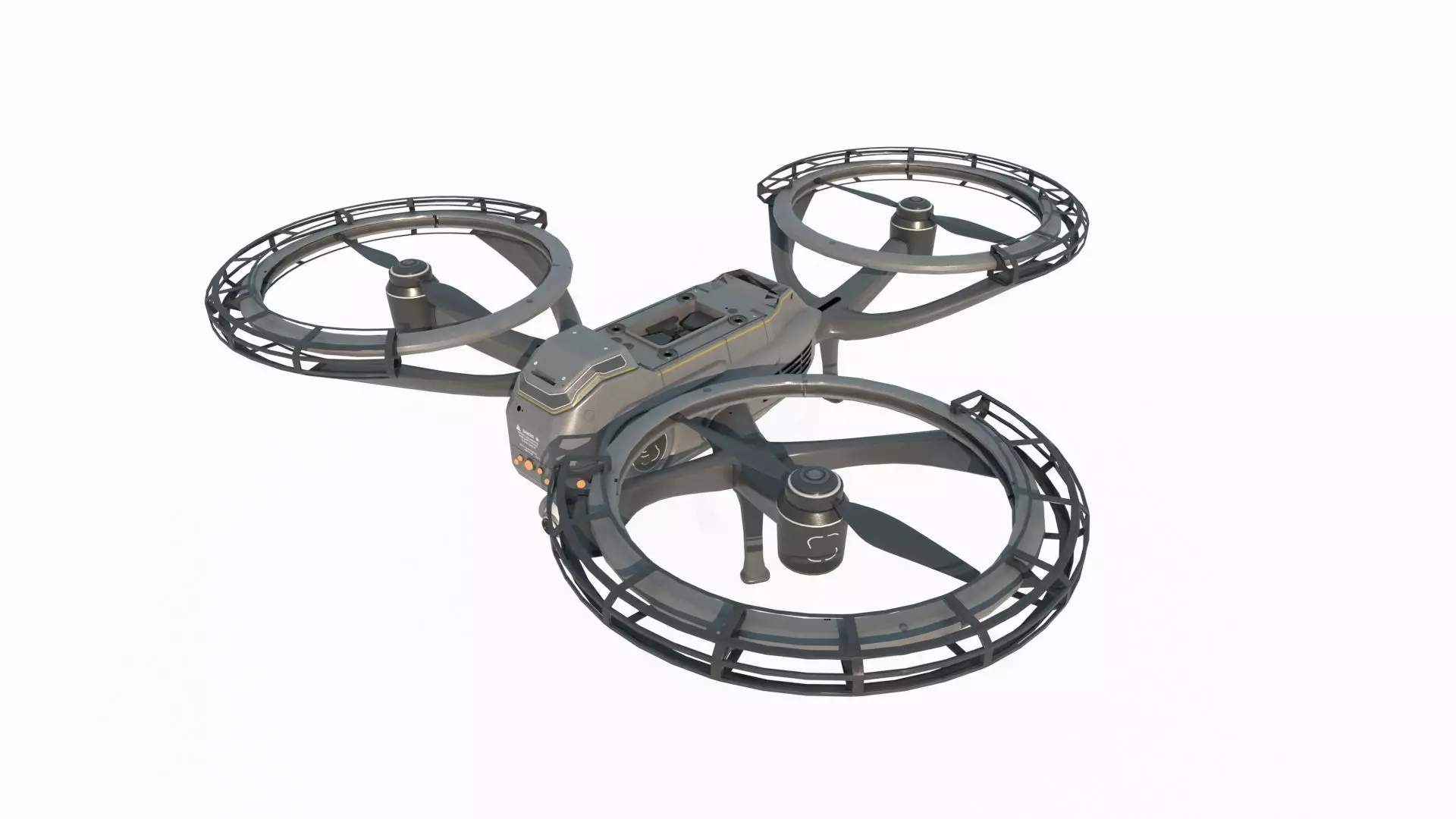 Unused sci-fi drone 3D model_3