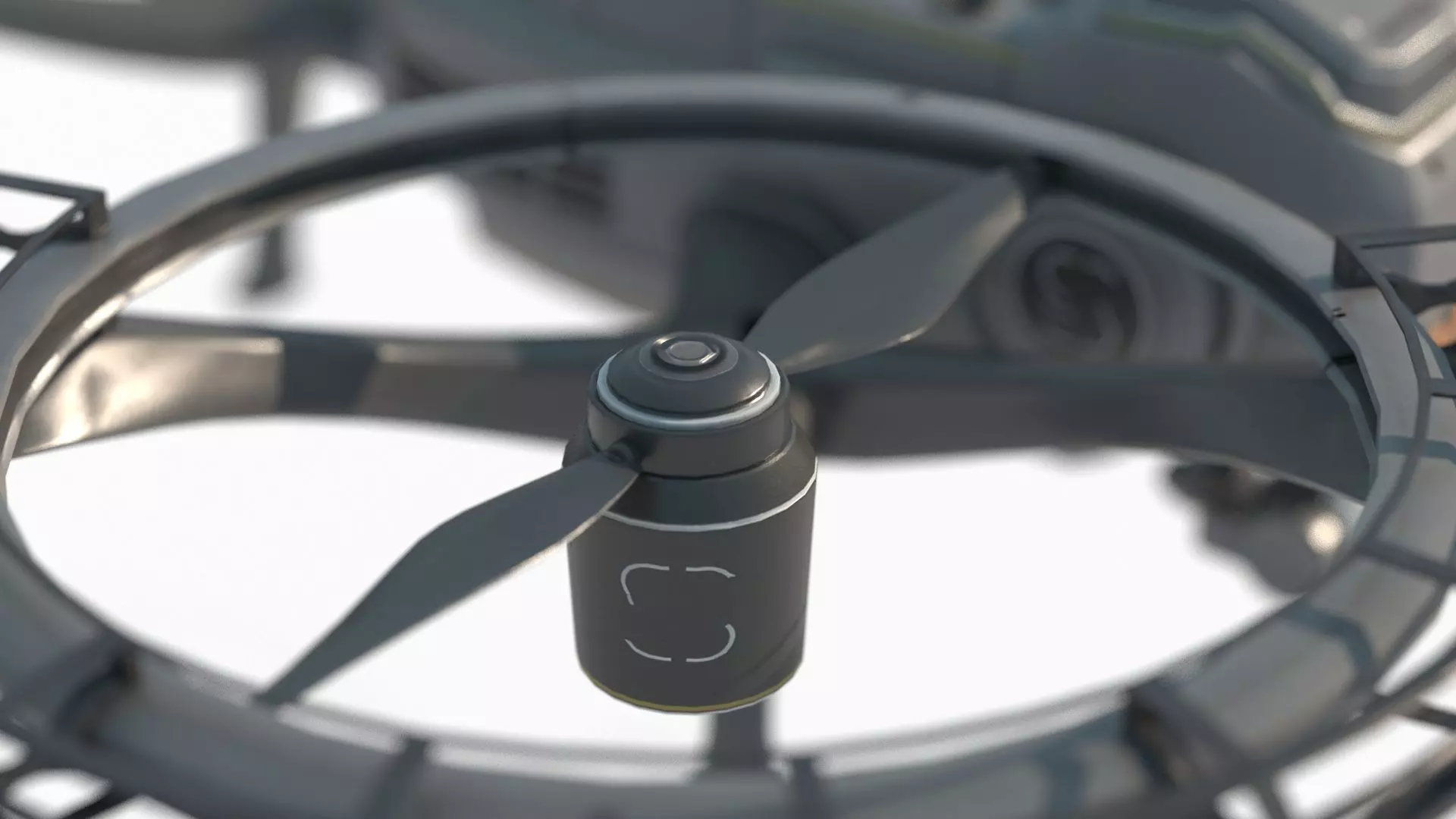 Unused sci-fi drone 3D model_10