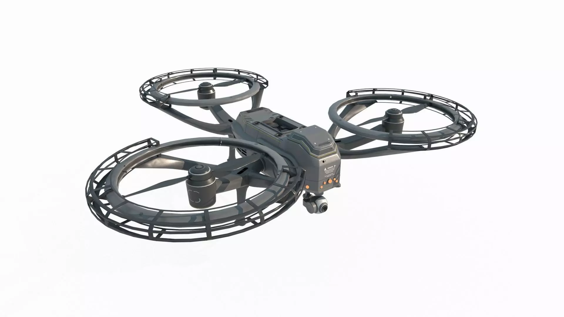 Unused sci-fi drone 3D model_0