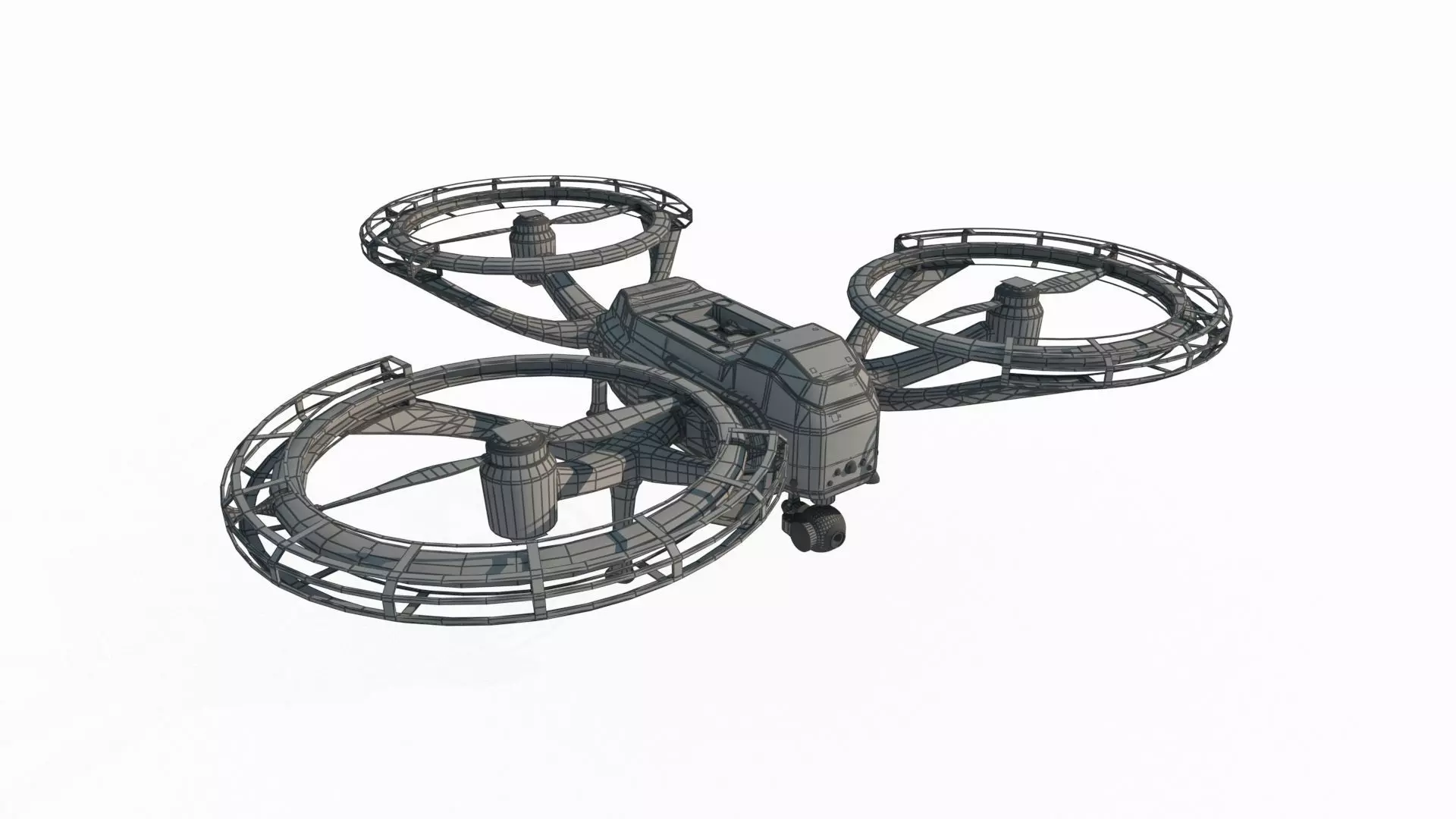 Unused sci-fi drone 3D model_7