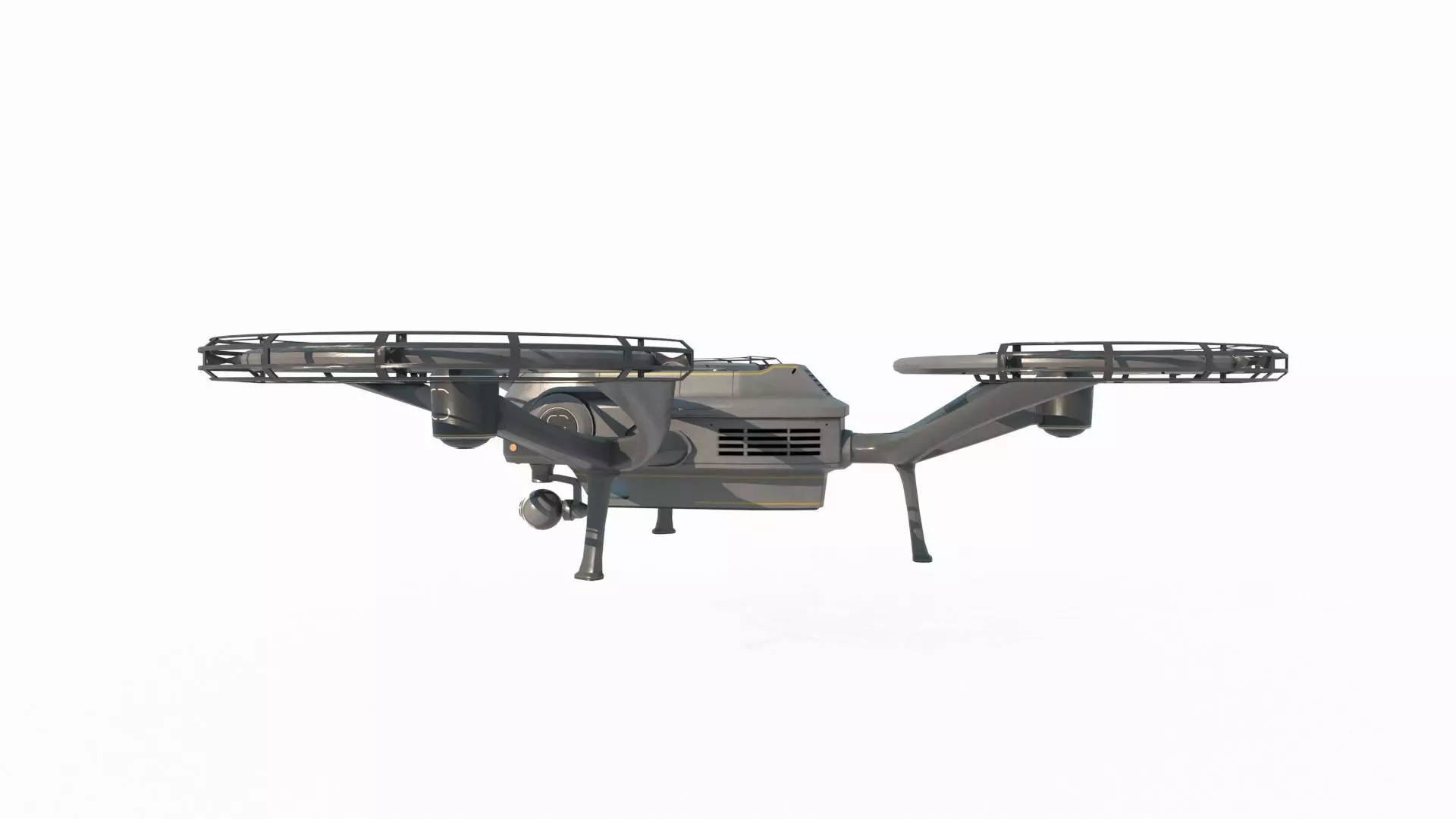 Unused sci-fi drone 3D model_6
