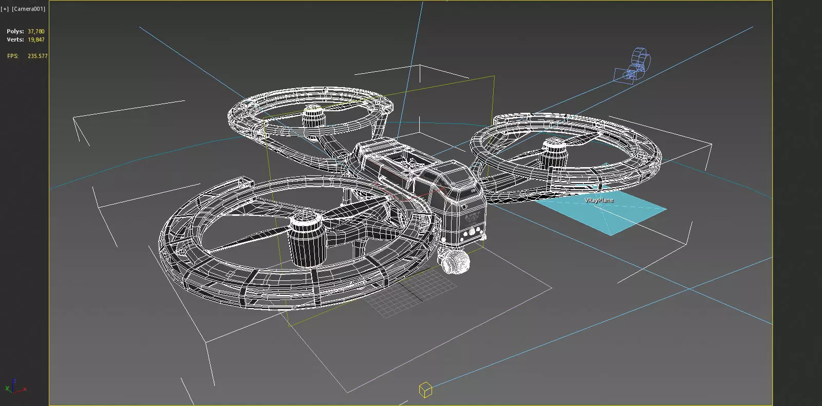 Unused sci-fi drone 3D model_8