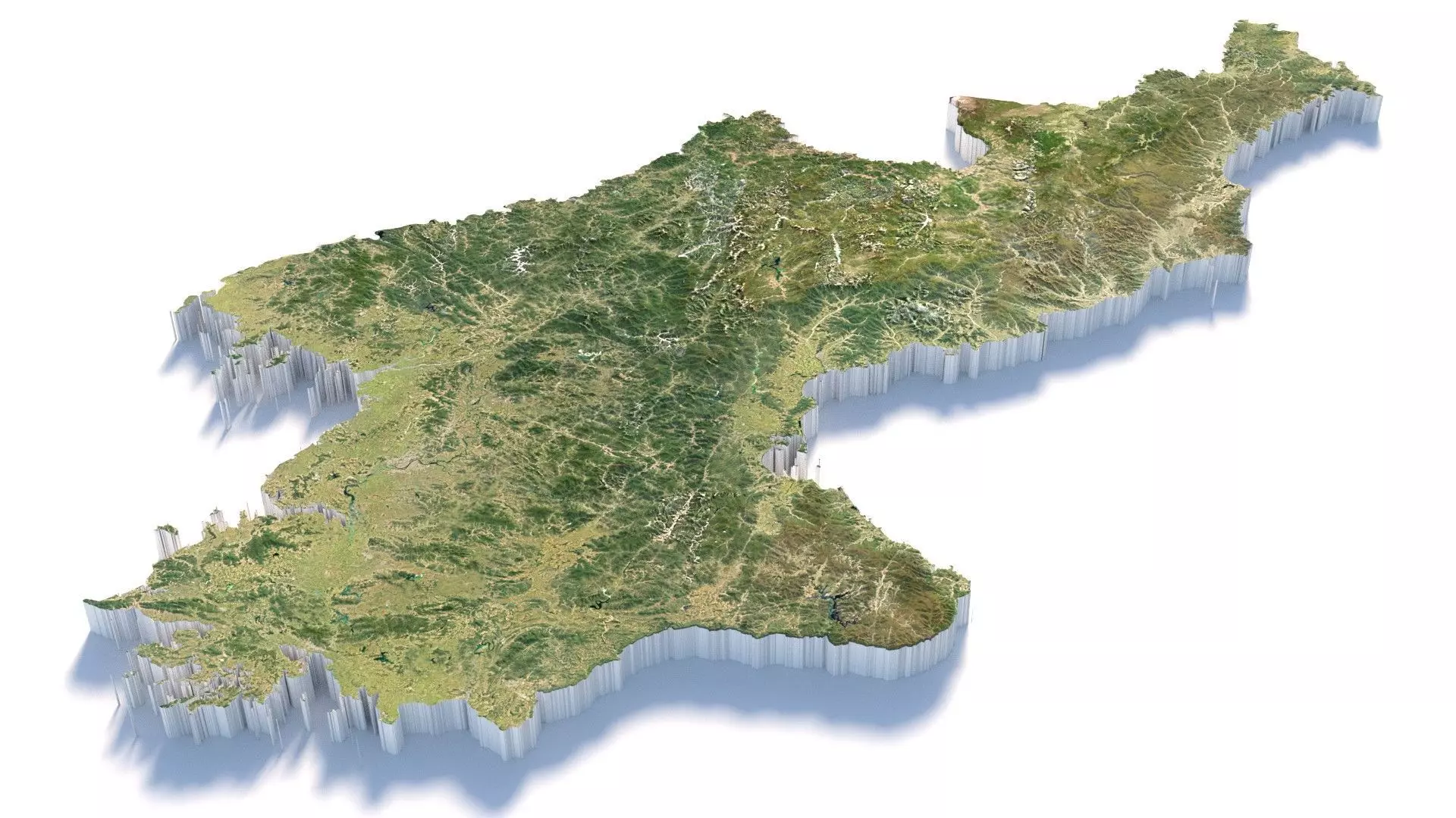 Korea DPR Terrain Country 3D model