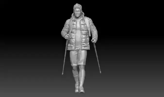 mountain trekking group boy 1