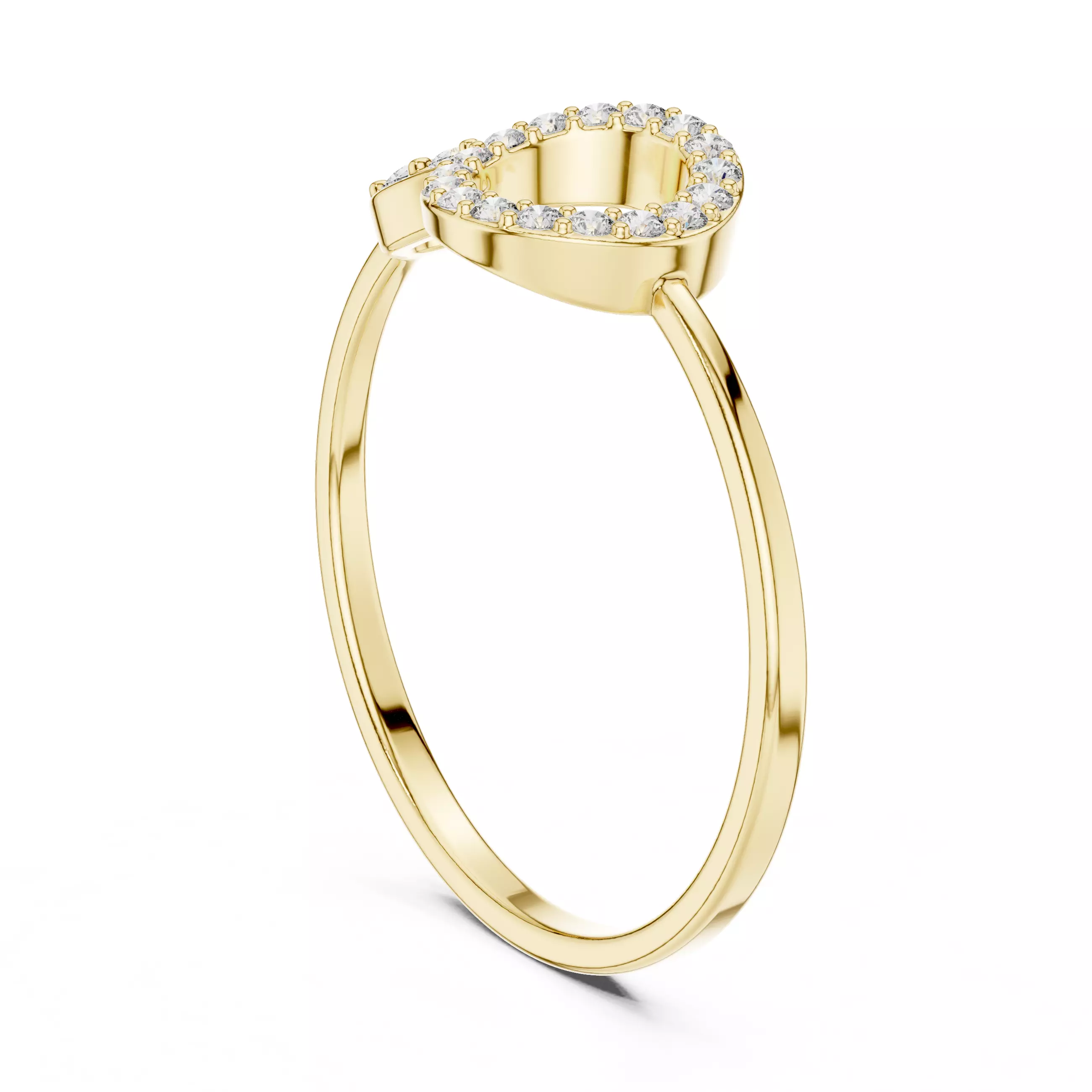 Round And Pear Shape Engagement Wedding Ring 3DM STL Video 3D print model_2