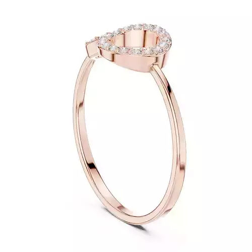 Round And Pear Shape Engagement Wedding Ring 3DM STL Video 3D print model Round And Pear Shape Engagement Wedding Ring 3DM STL Video 3D print model