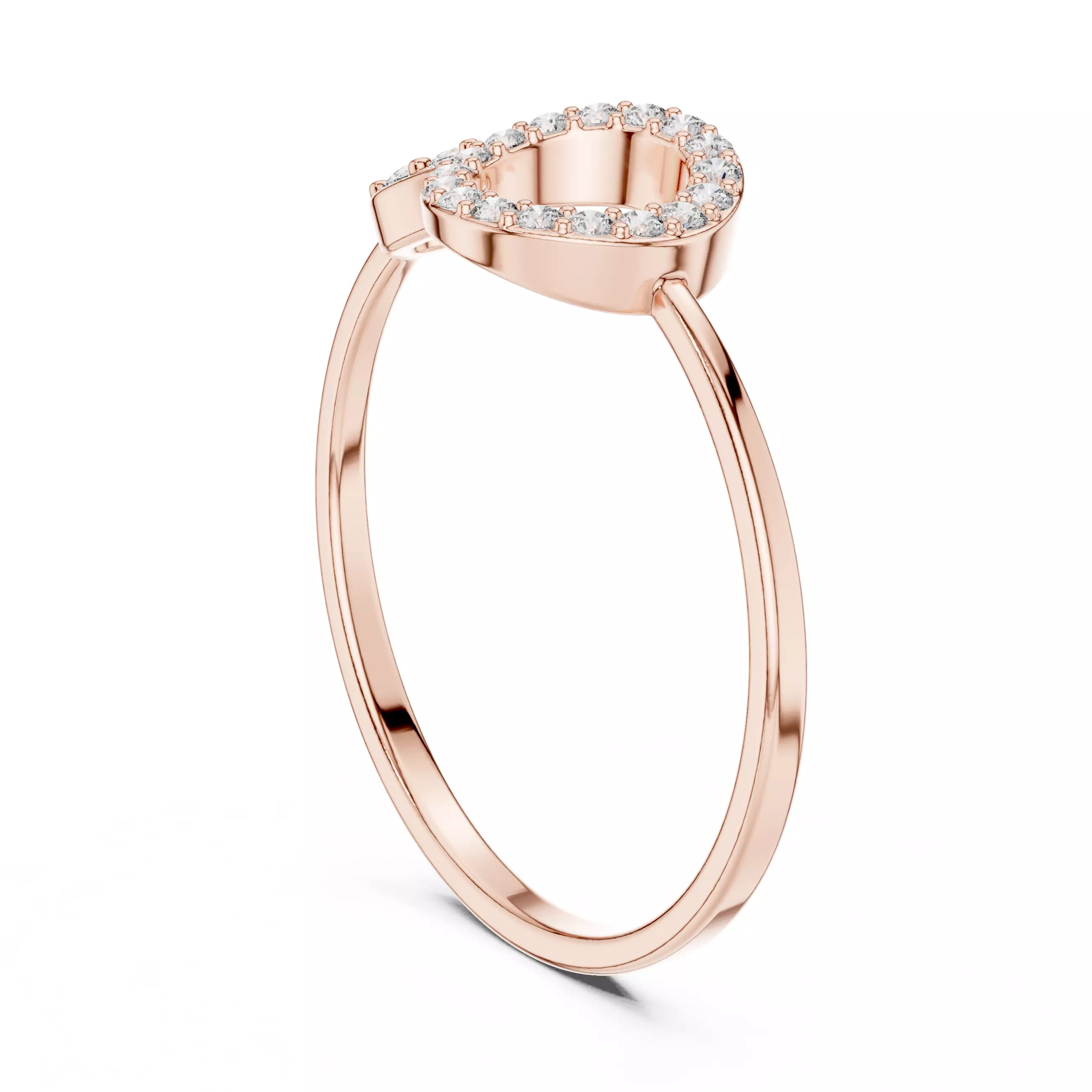 Round And Pear Shape Engagement Wedding Ring 3DM STL Video 3D print model_0