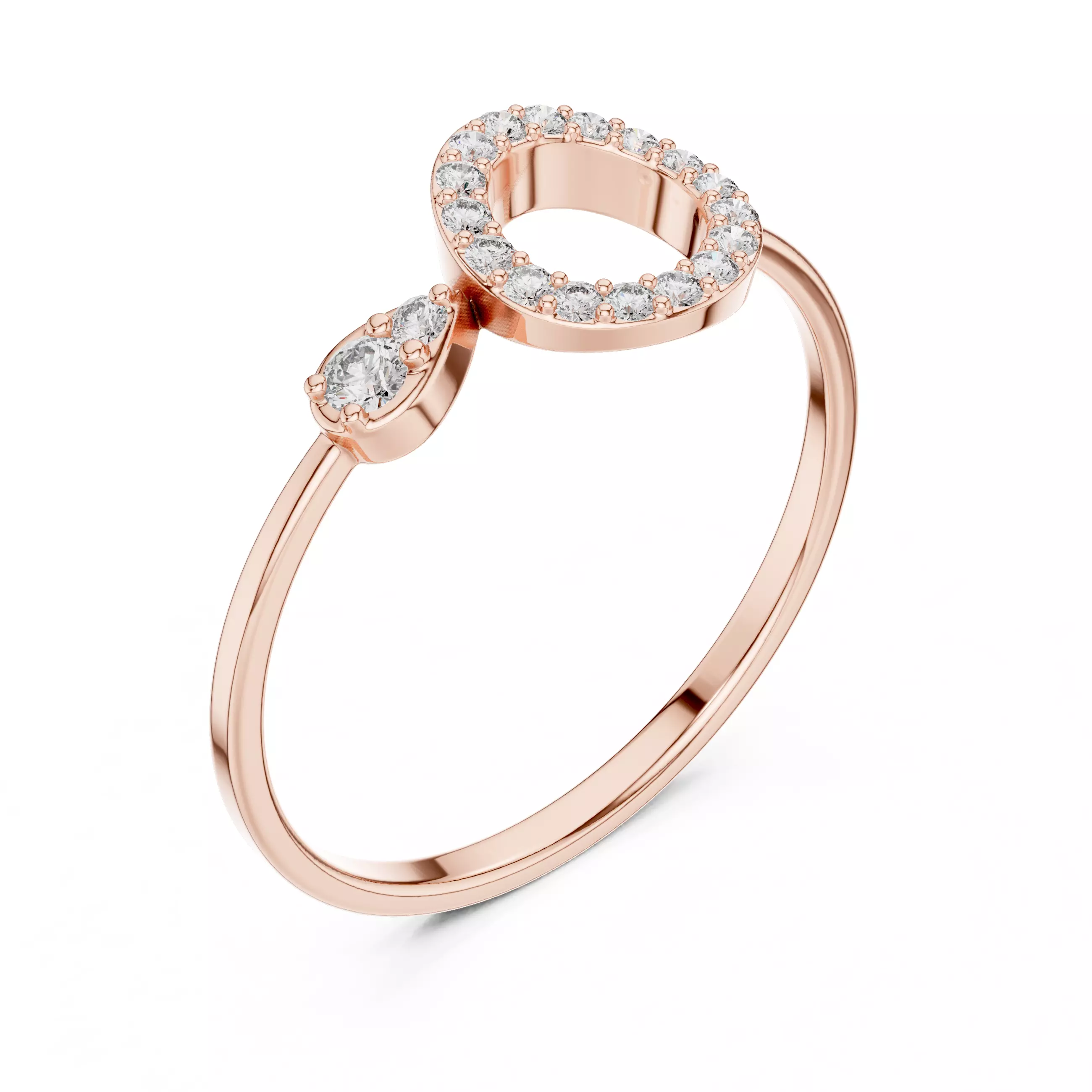 Round And Pear Shape Engagement Wedding Ring 3DM STL Video 3D print model_1