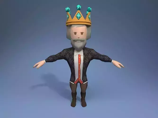 King 01 Low-poly 3D model