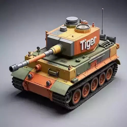 1960 German Heavy Tank Tiger 3D Model 3D print model