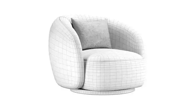 Aria Armchair 3D model 7