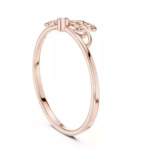 Round Cut Bezel Set Diamond Engagement  Ring 3DM STL Video