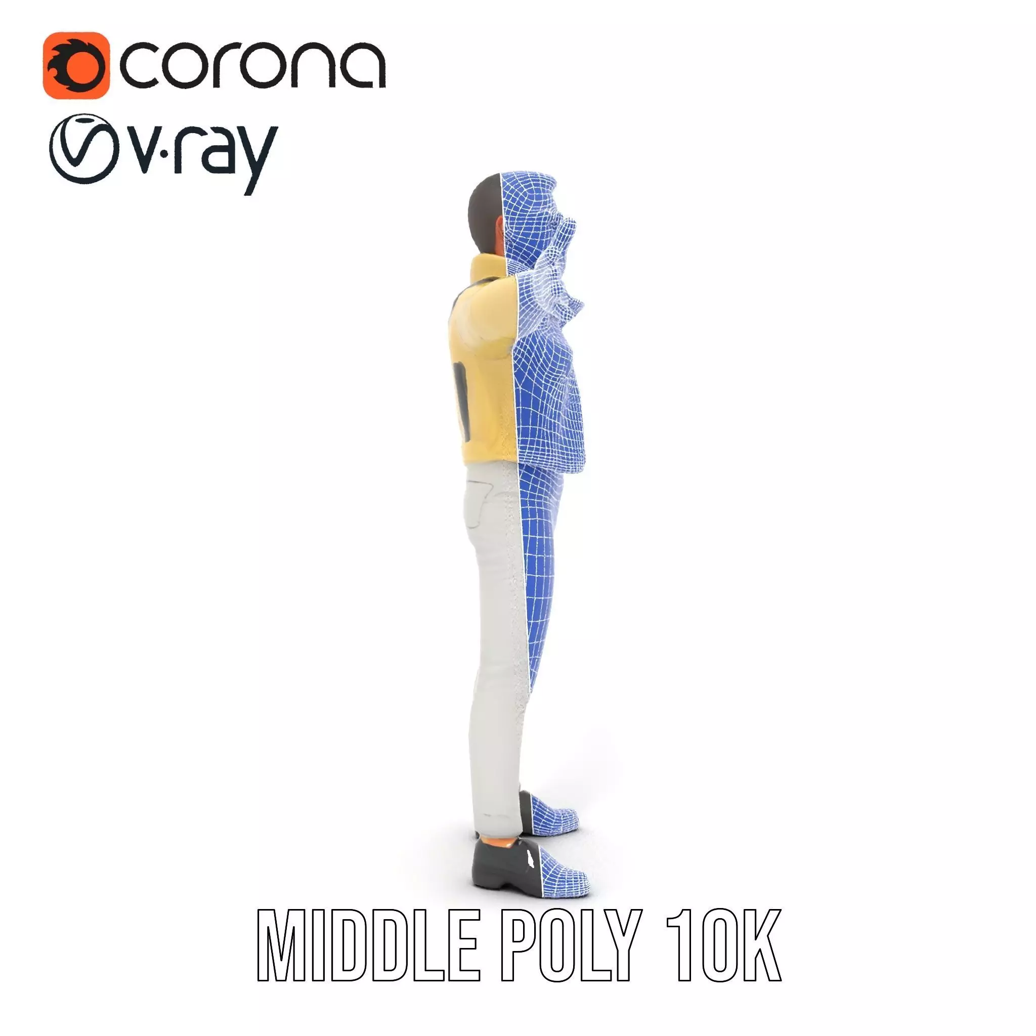 Trendy Fashion Figure model pack Low-poly 3D model_30