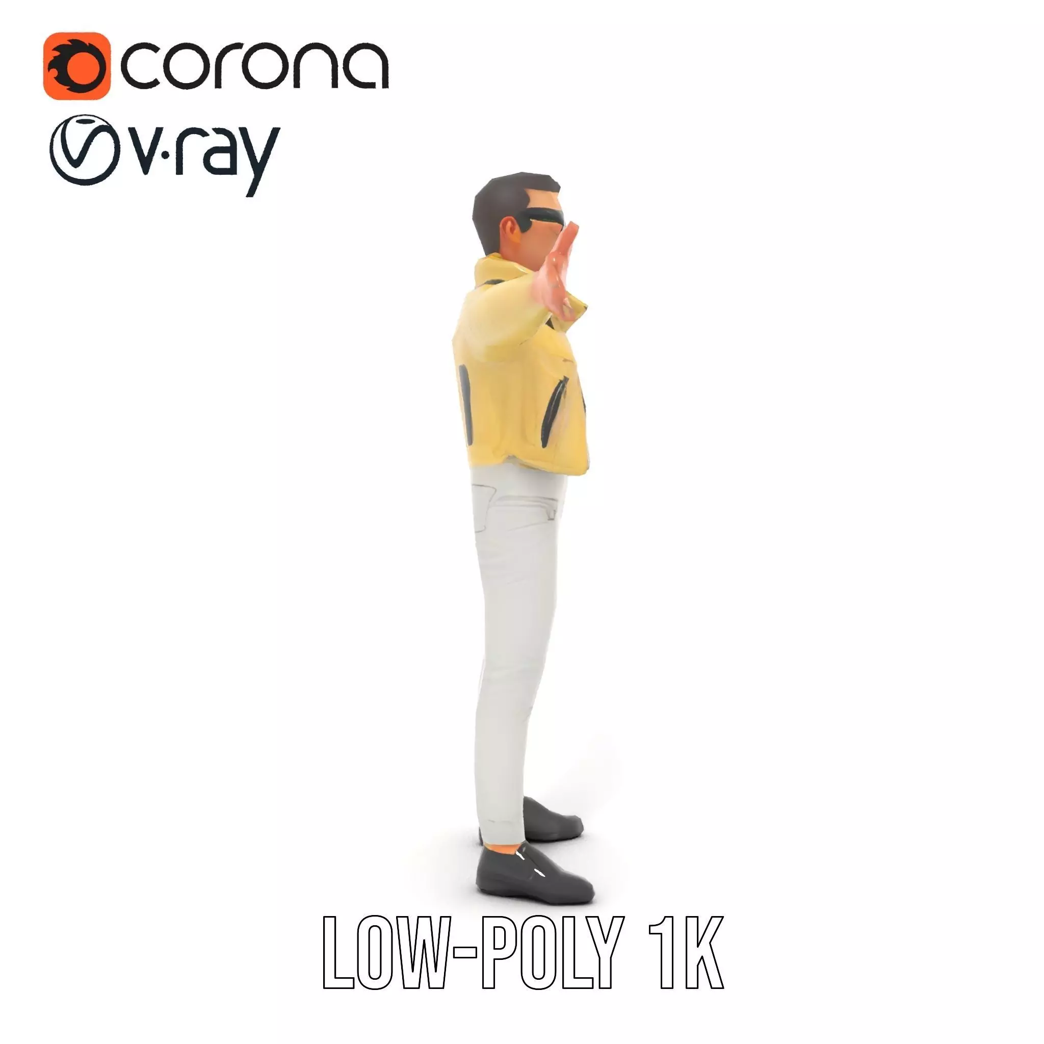 Trendy Fashion Figure model pack Low-poly 3D model_9