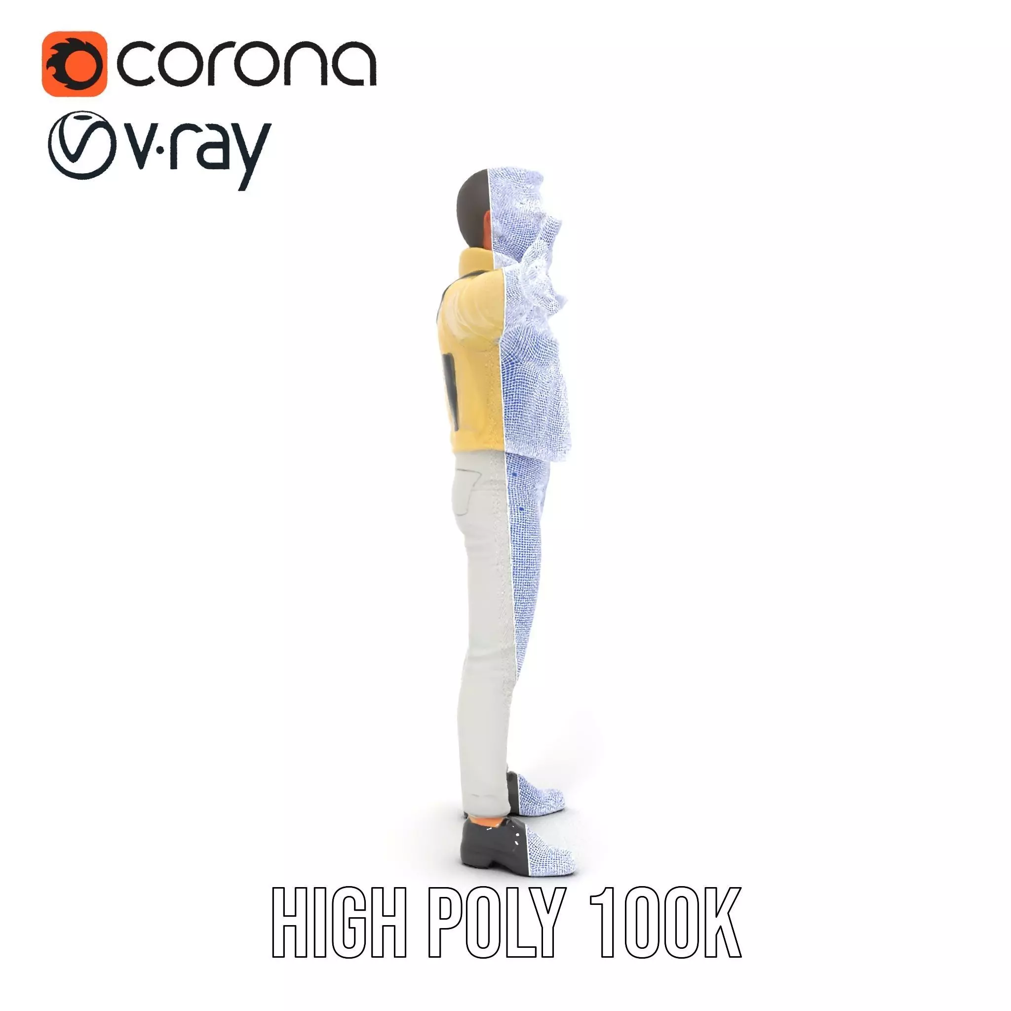 Trendy Fashion Figure model pack Low-poly 3D model_33