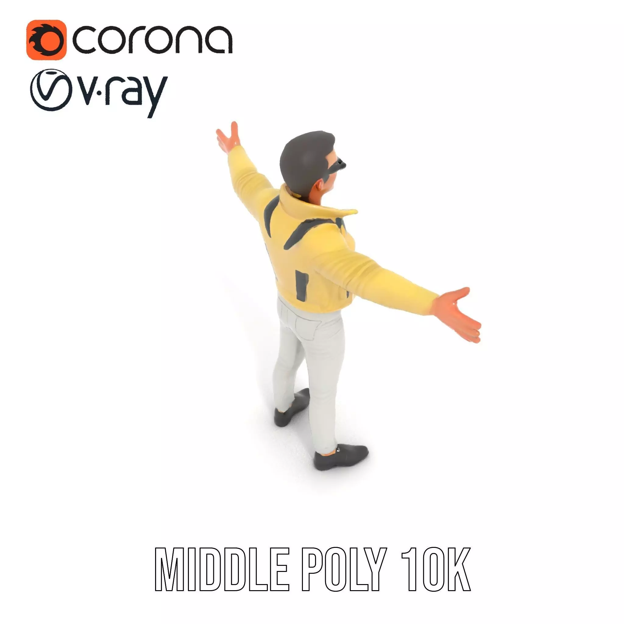 Trendy Fashion Figure model pack Low-poly 3D model_18