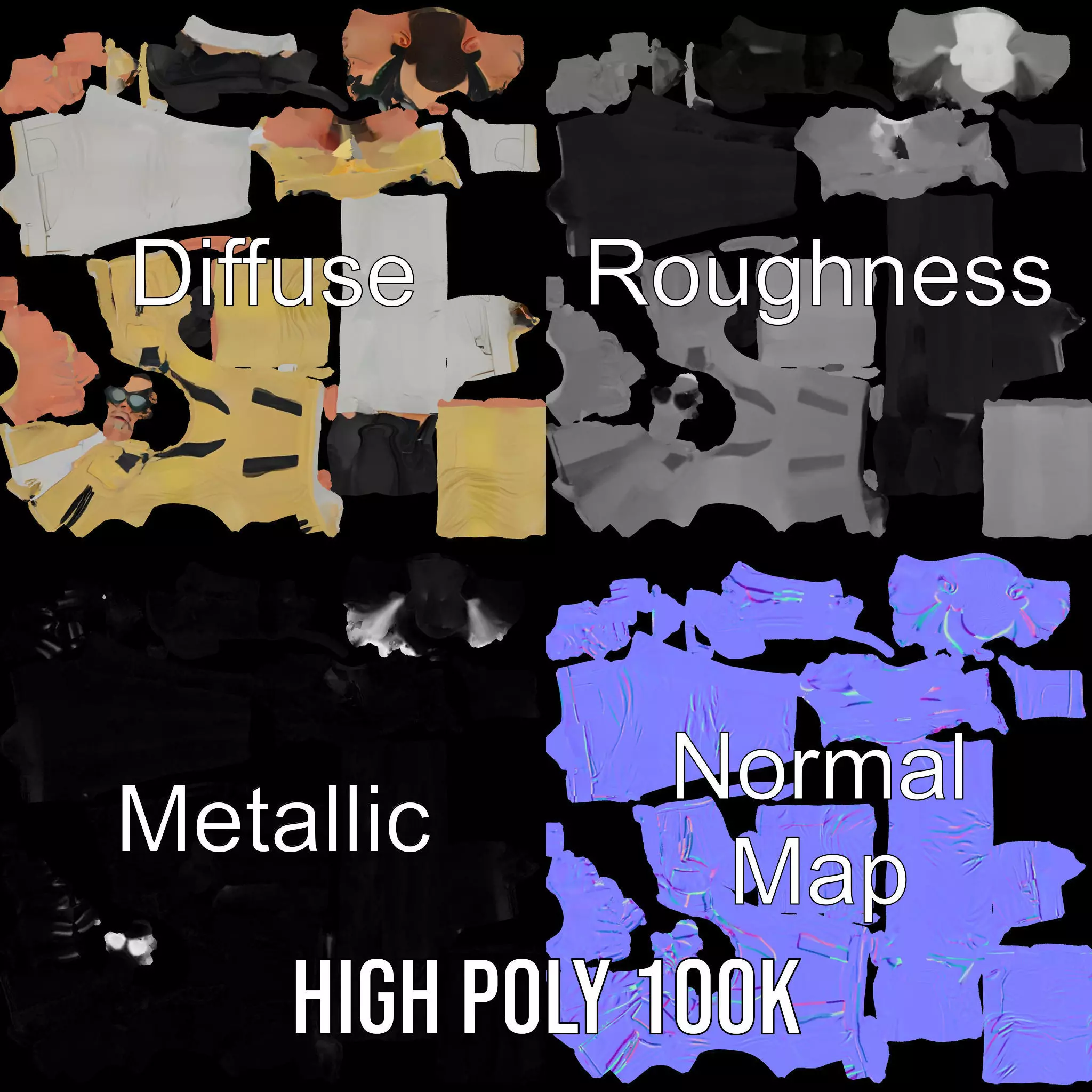 Trendy Fashion Figure model pack Low-poly 3D model_4