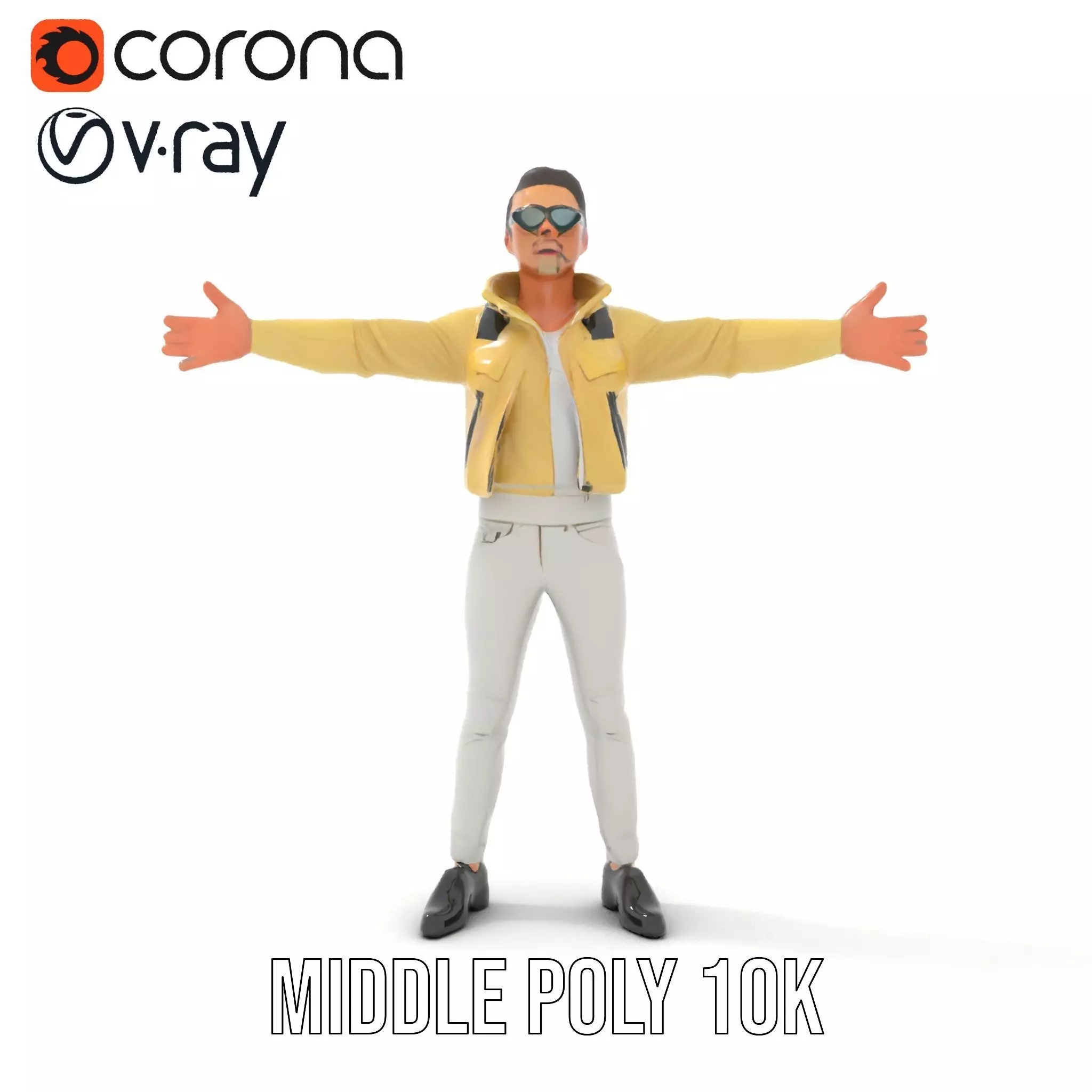 Trendy Fashion Figure model pack Low-poly 3D model_11