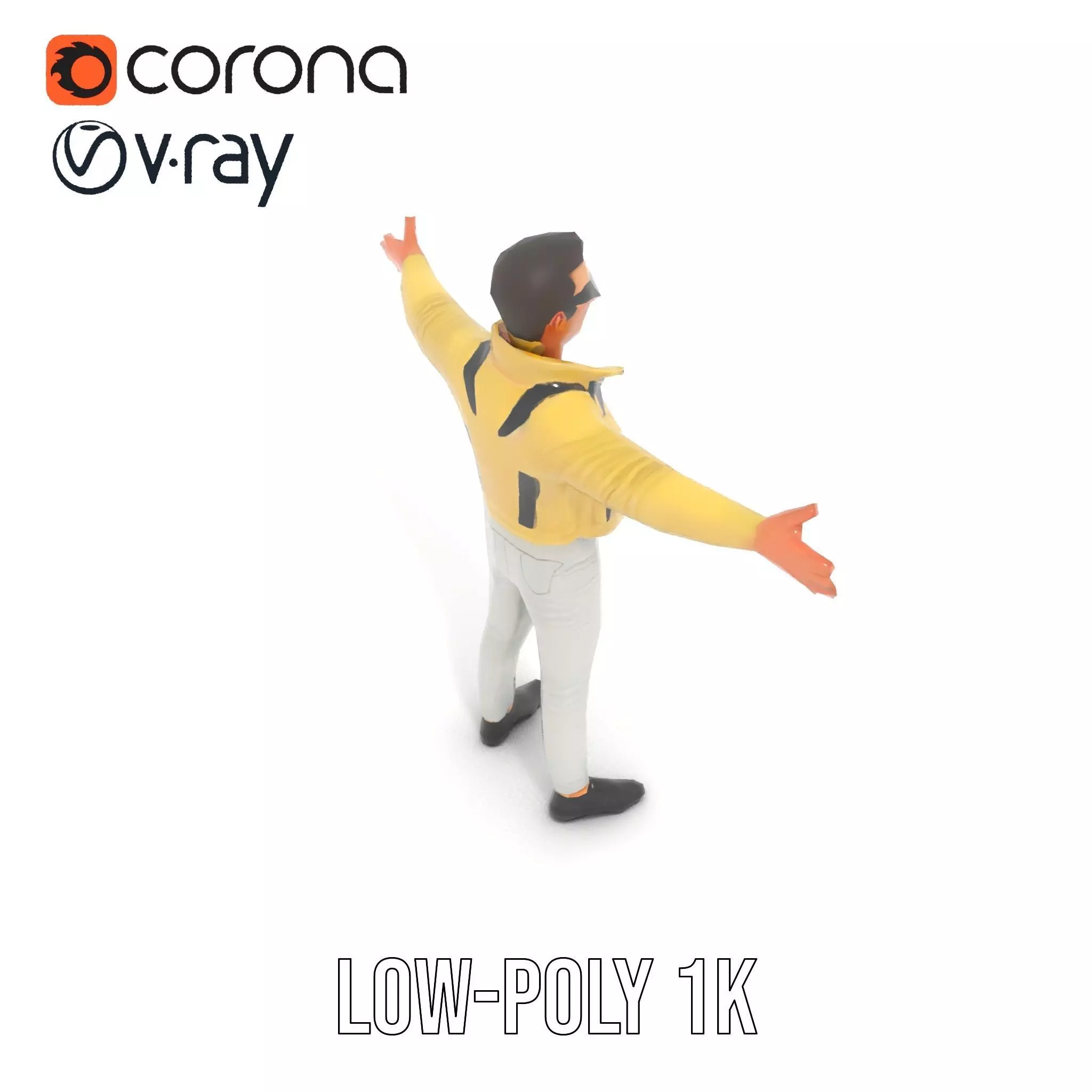 Trendy Fashion Figure model pack Low-poly 3D model_8