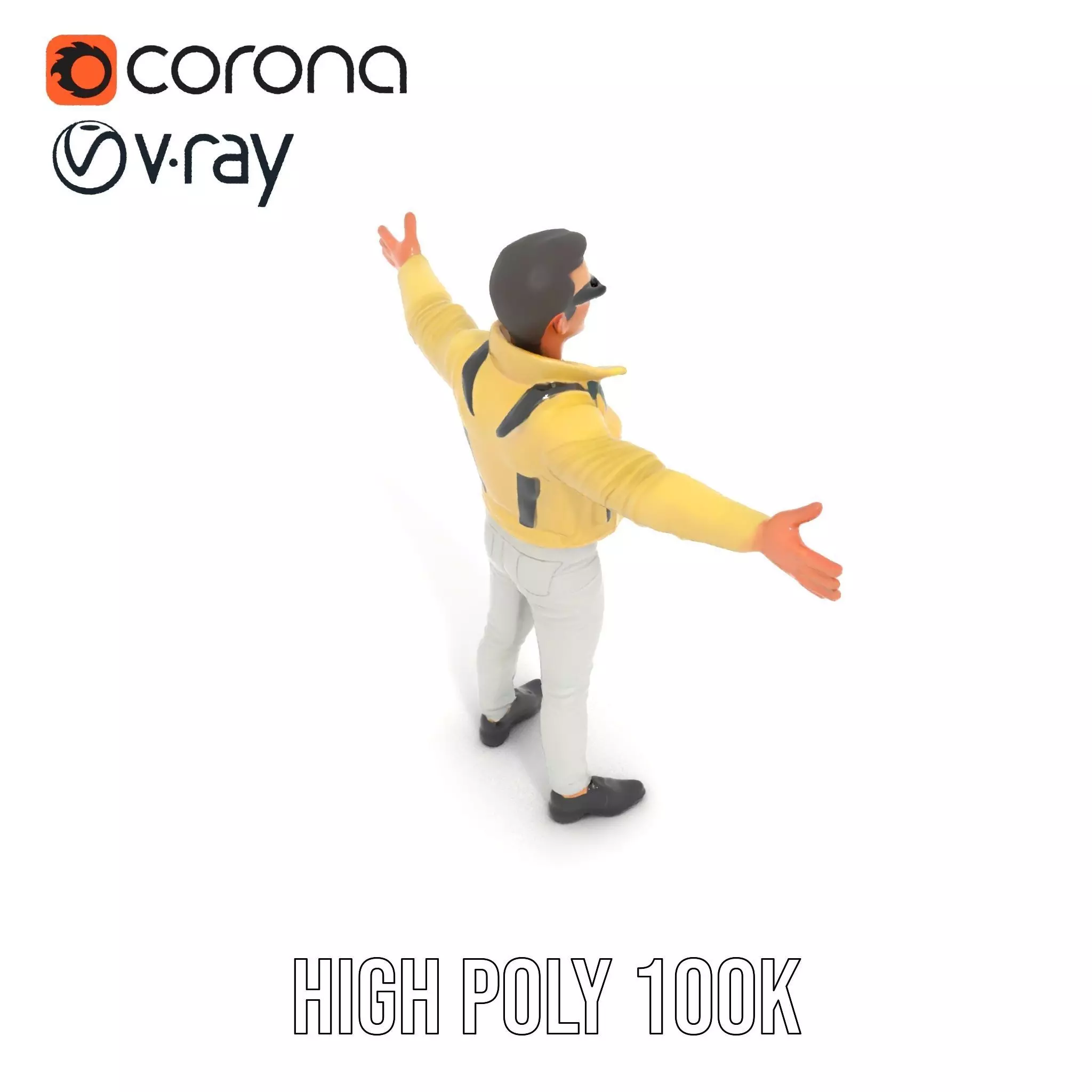 Trendy Fashion Figure model pack Low-poly 3D model_17
