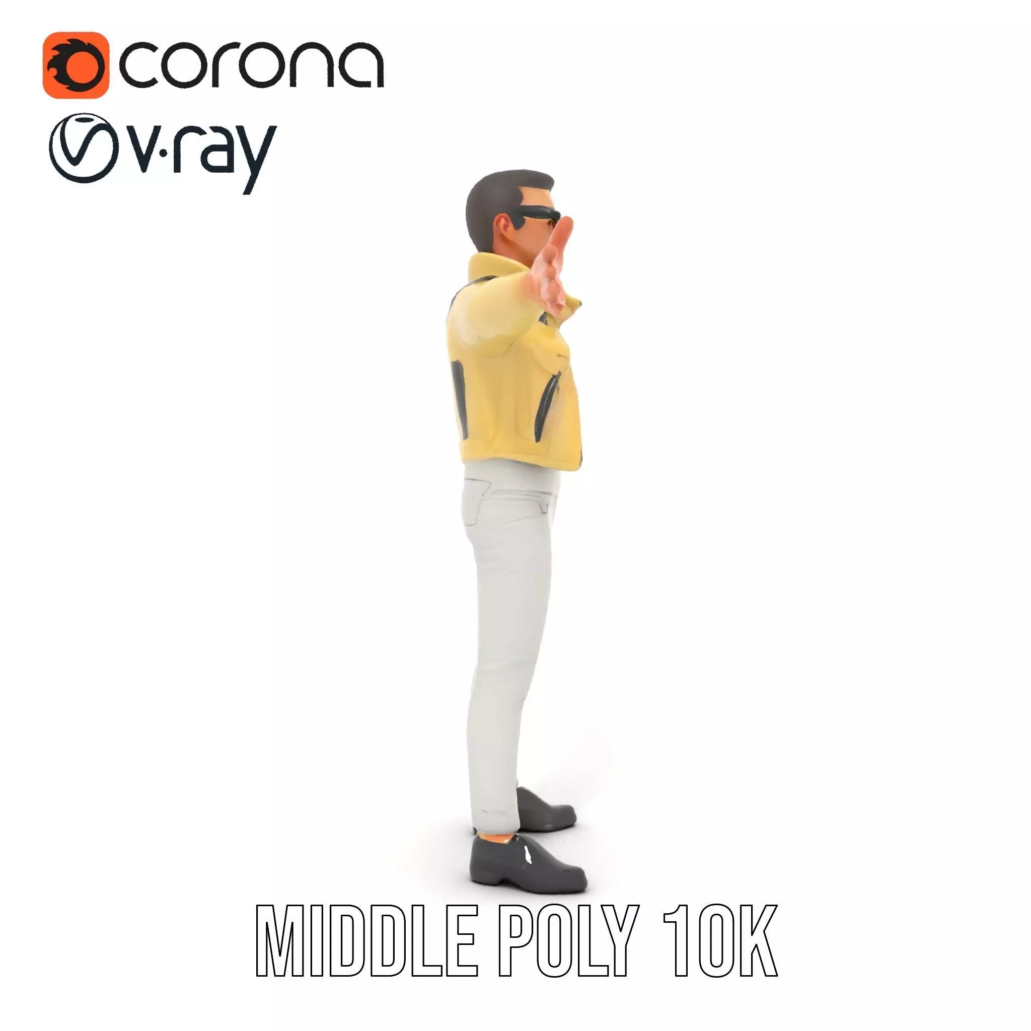 Trendy Fashion Figure model pack Low-poly 3D model_15