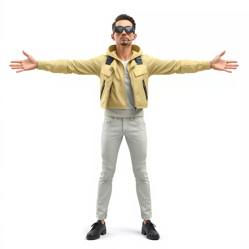 Trendy Fashion Figure model pack Low-poly 3D model_3