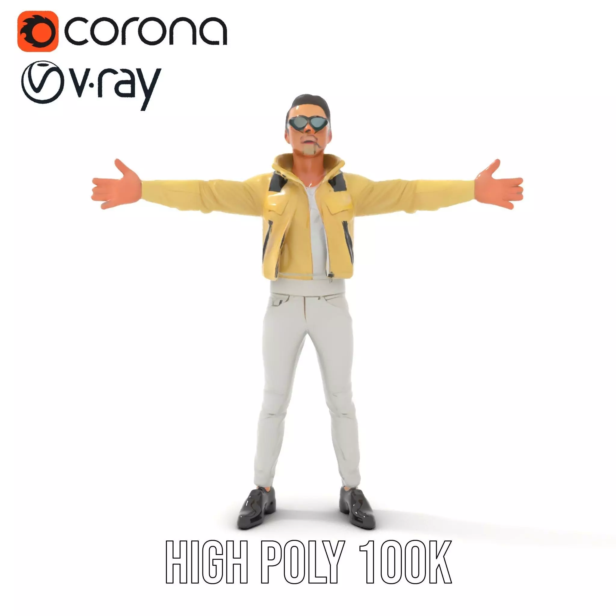 Trendy Fashion Figure model pack Low-poly 3D model_10