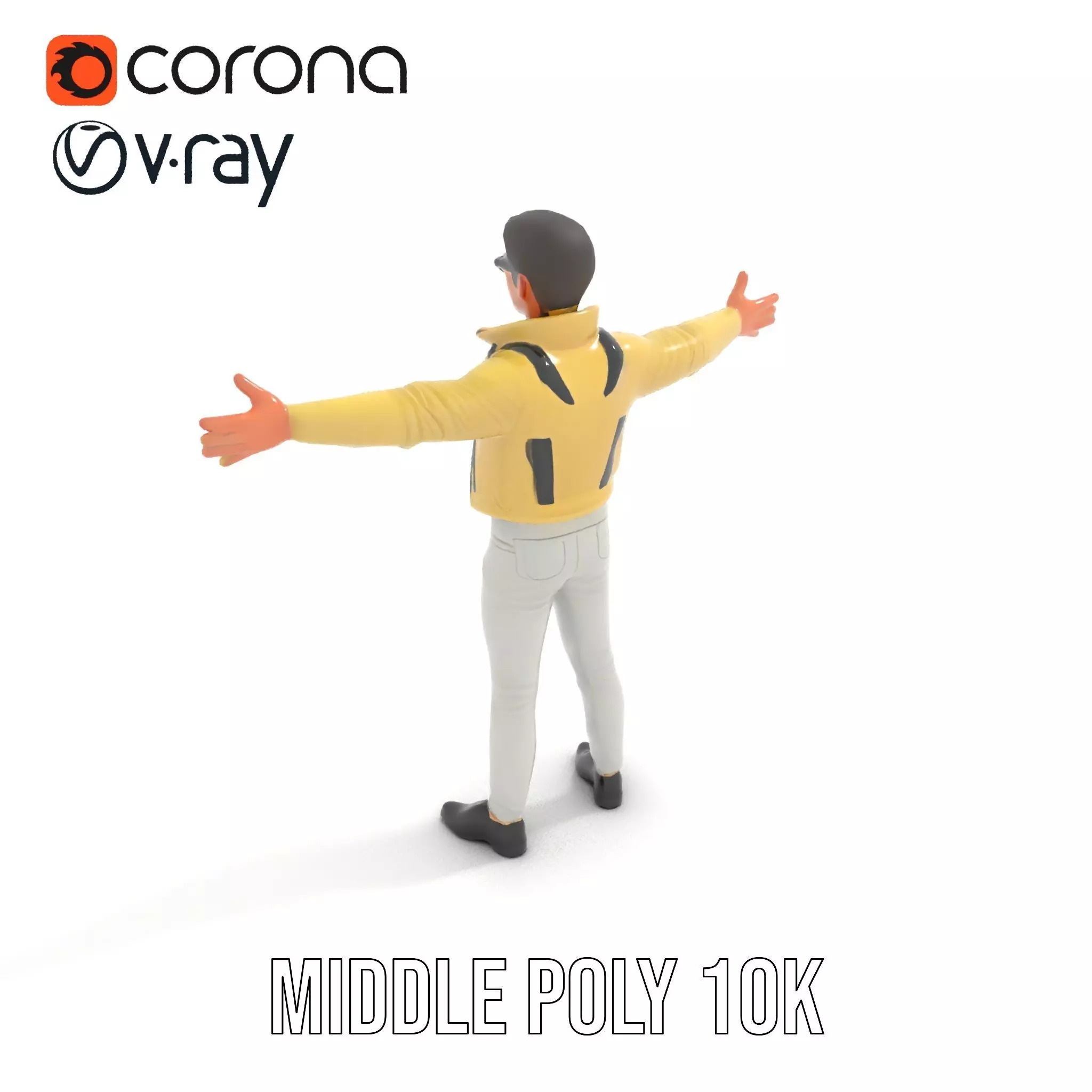 Trendy Fashion Figure model pack Low-poly 3D model_6