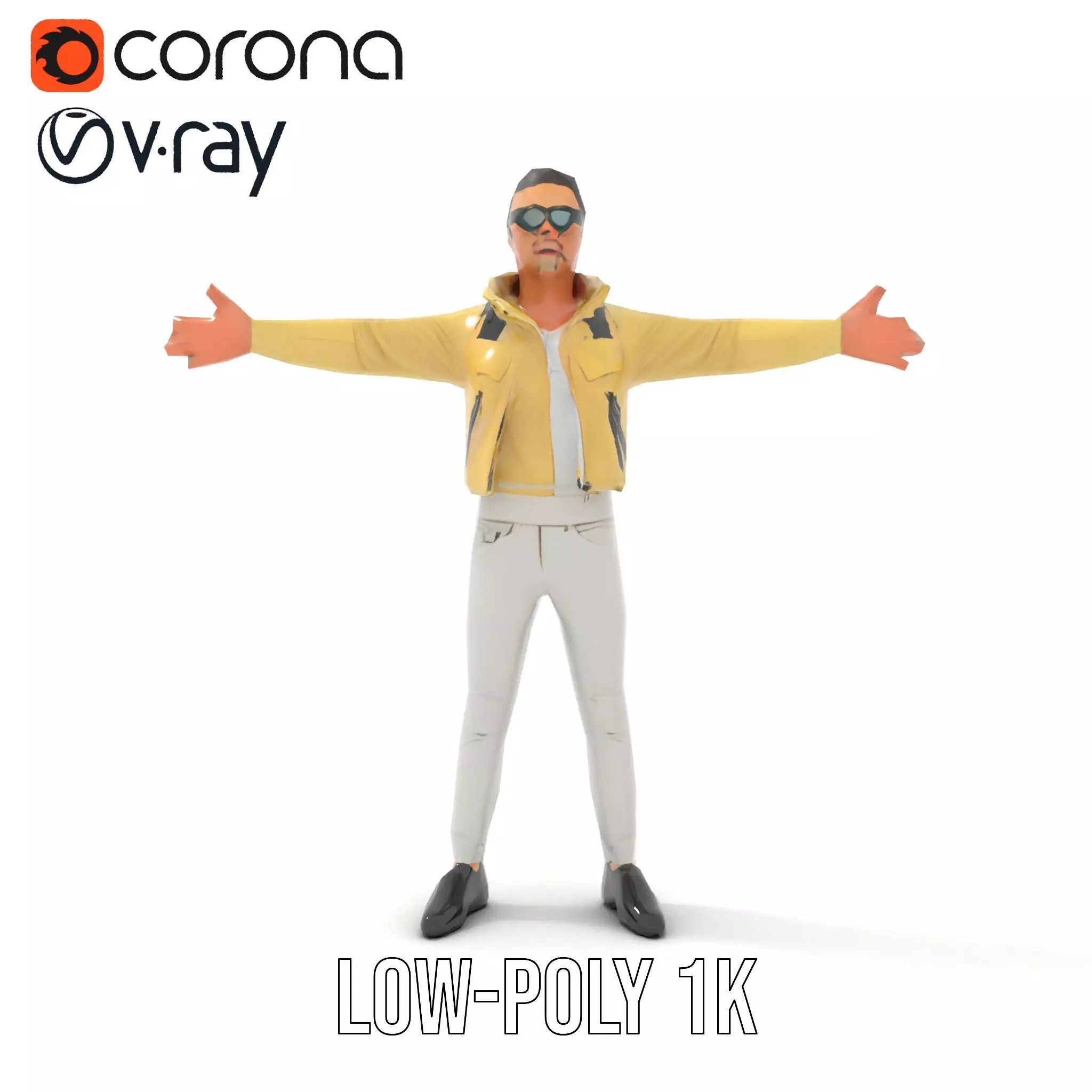 Trendy Fashion Figure model pack Low-poly 3D model_16