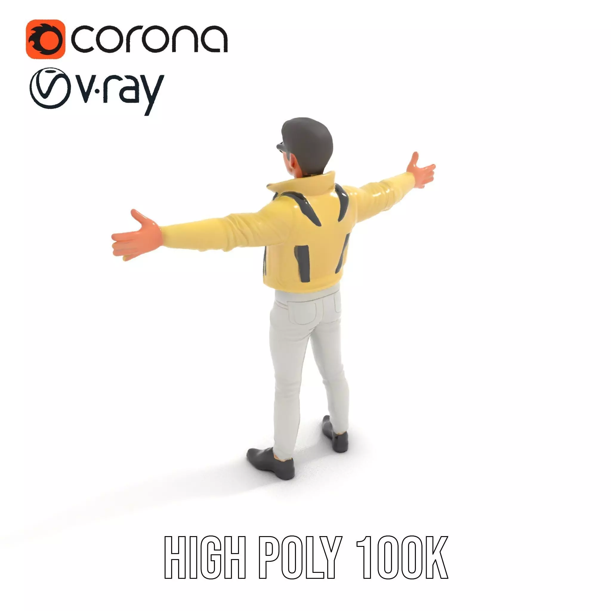 Trendy Fashion Figure model pack Low-poly 3D model_23