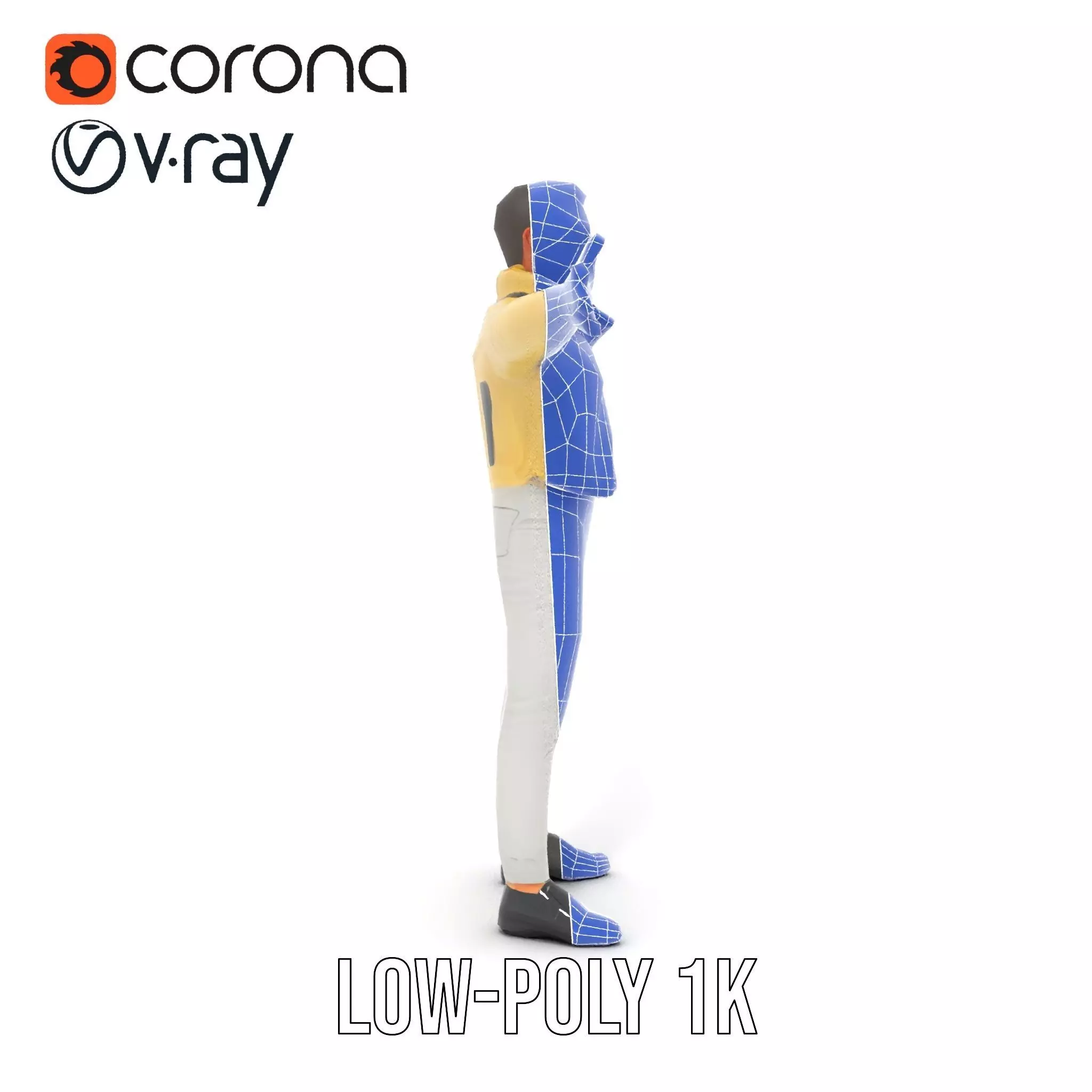 Trendy Fashion Figure model pack Low-poly 3D model_31