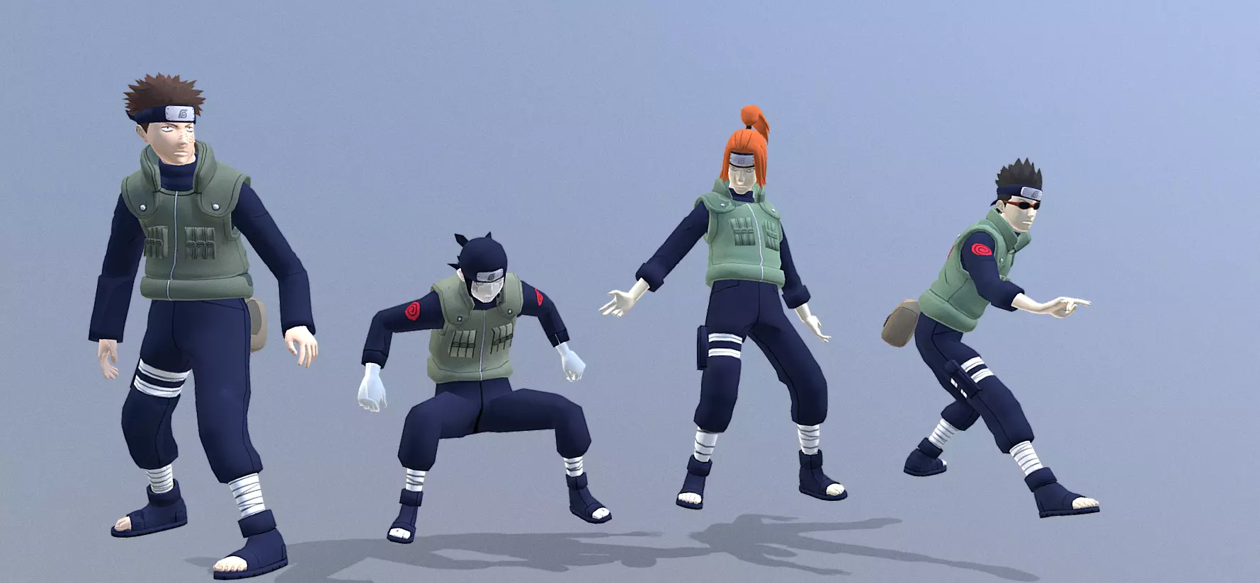 HIDDEN LEAF SHINOBI Idle Run fbx 3D model_0