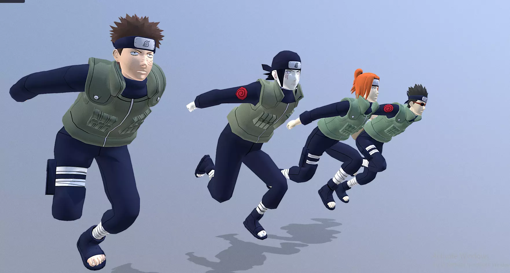 HIDDEN LEAF SHINOBI Idle Run fbx 3D model_1