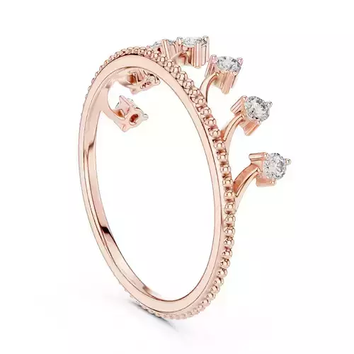 Round Diamond Milgrain Engagement Wedding Ring 3DM STL Video