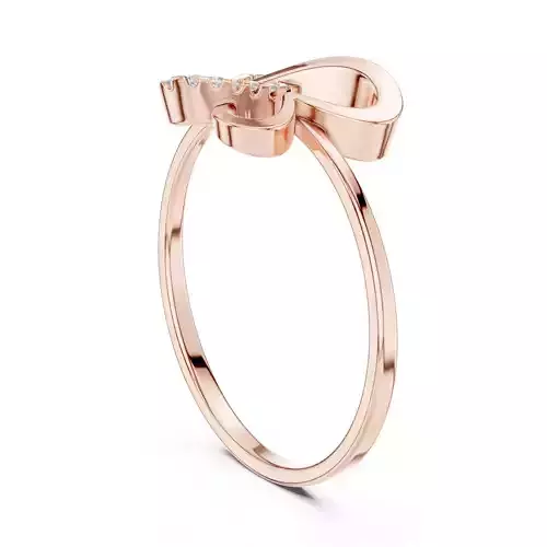 Round Diamond Butterfly Engagement Ring 3DM STL Video