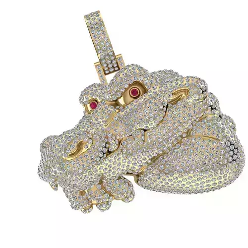 Hippopotamus Head 3D print model