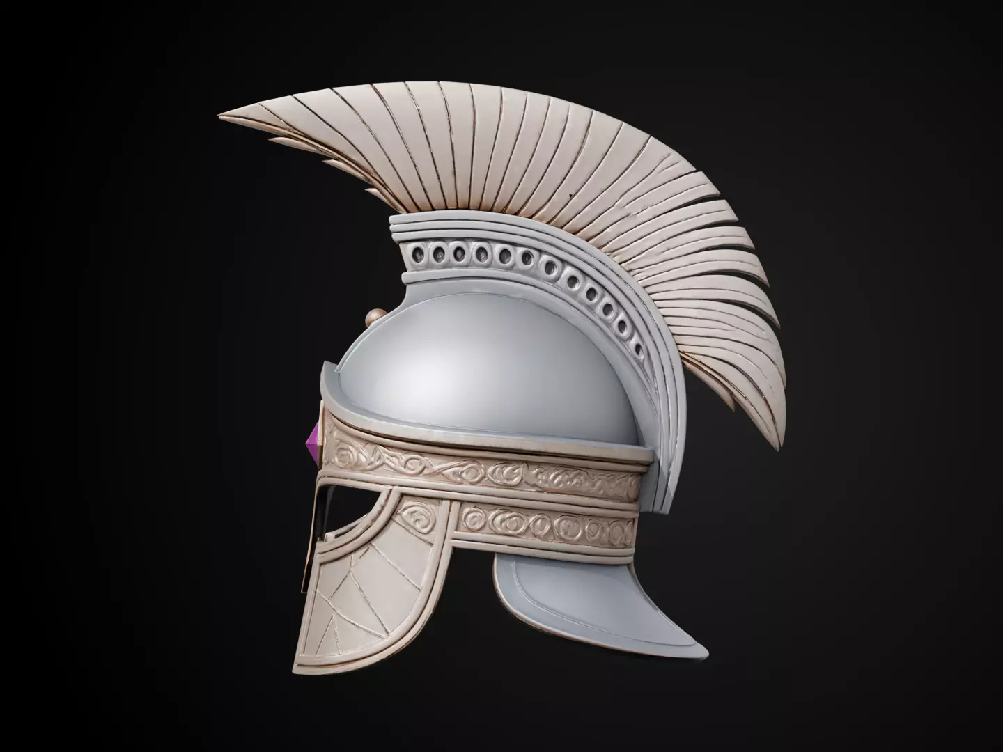 Stylized Gladiator Helmet - Royal Arena Guard 3D print model_9