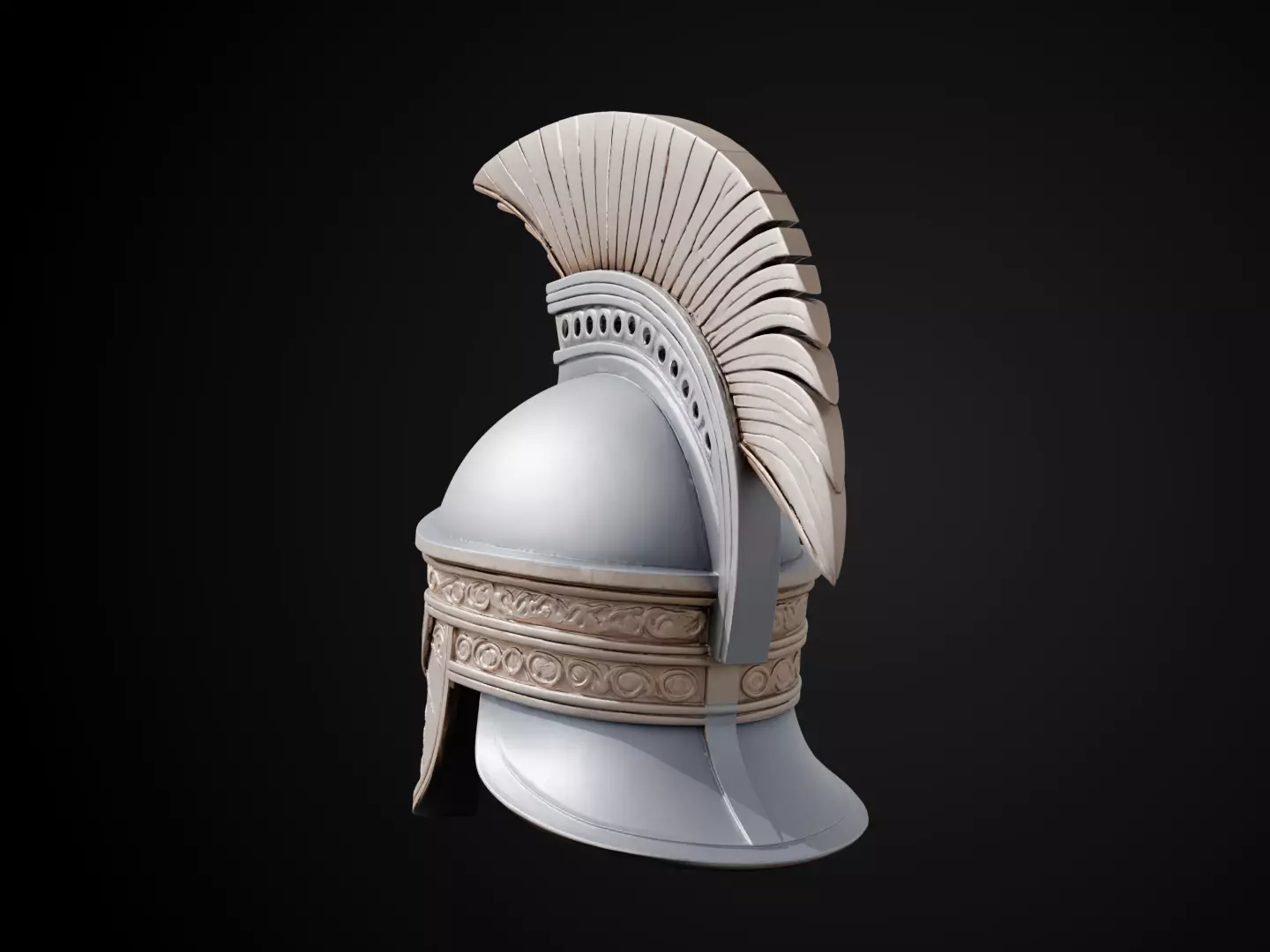 Stylized Gladiator Helmet - Royal Arena Guard 3D print model_7