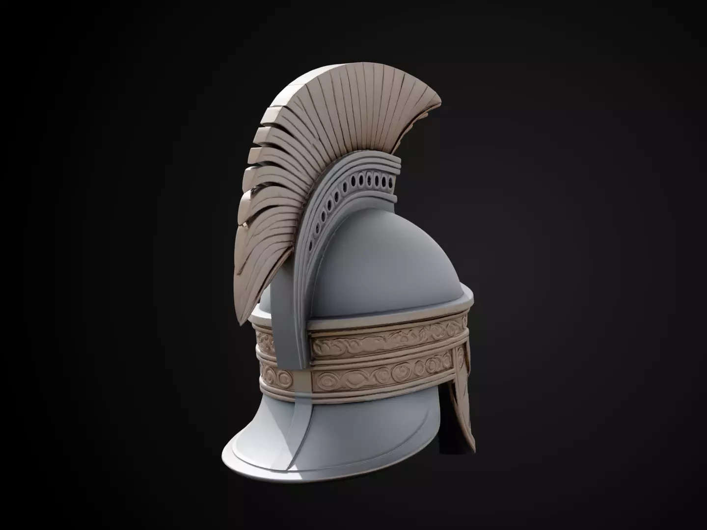 Stylized Gladiator Helmet - Royal Arena Guard 3D print model_5