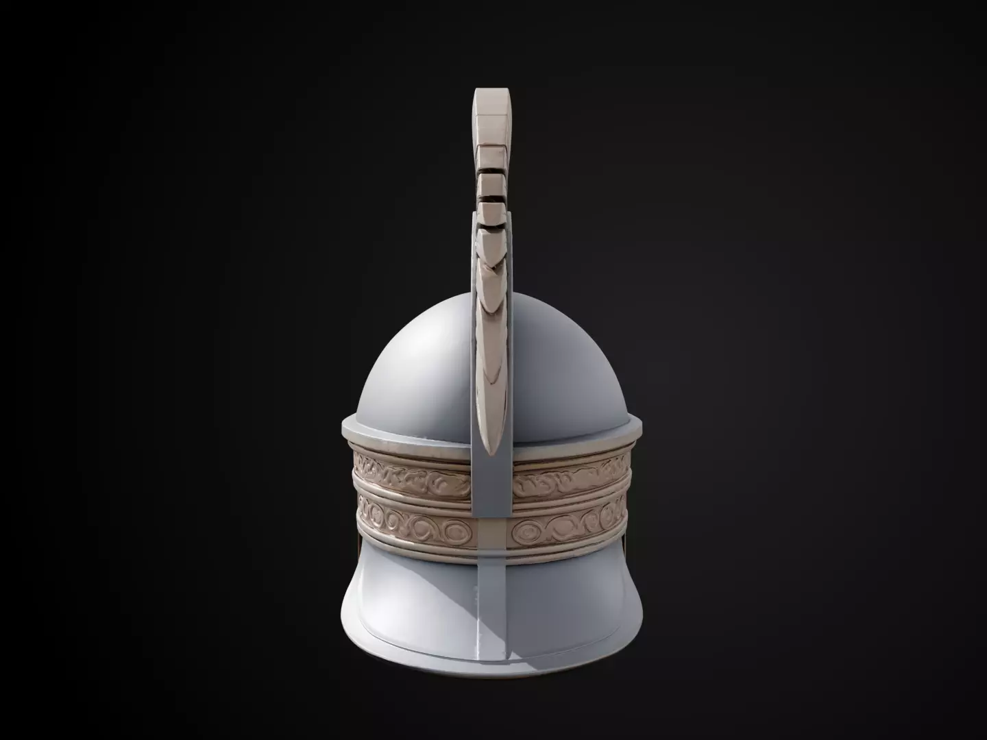 Stylized Gladiator Helmet - Royal Arena Guard 3D print model_6