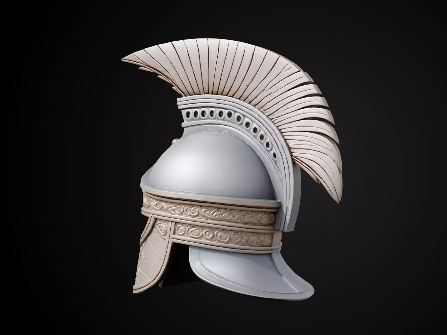 Stylized Gladiator Helmet - Royal Arena Guard 3D print model_8