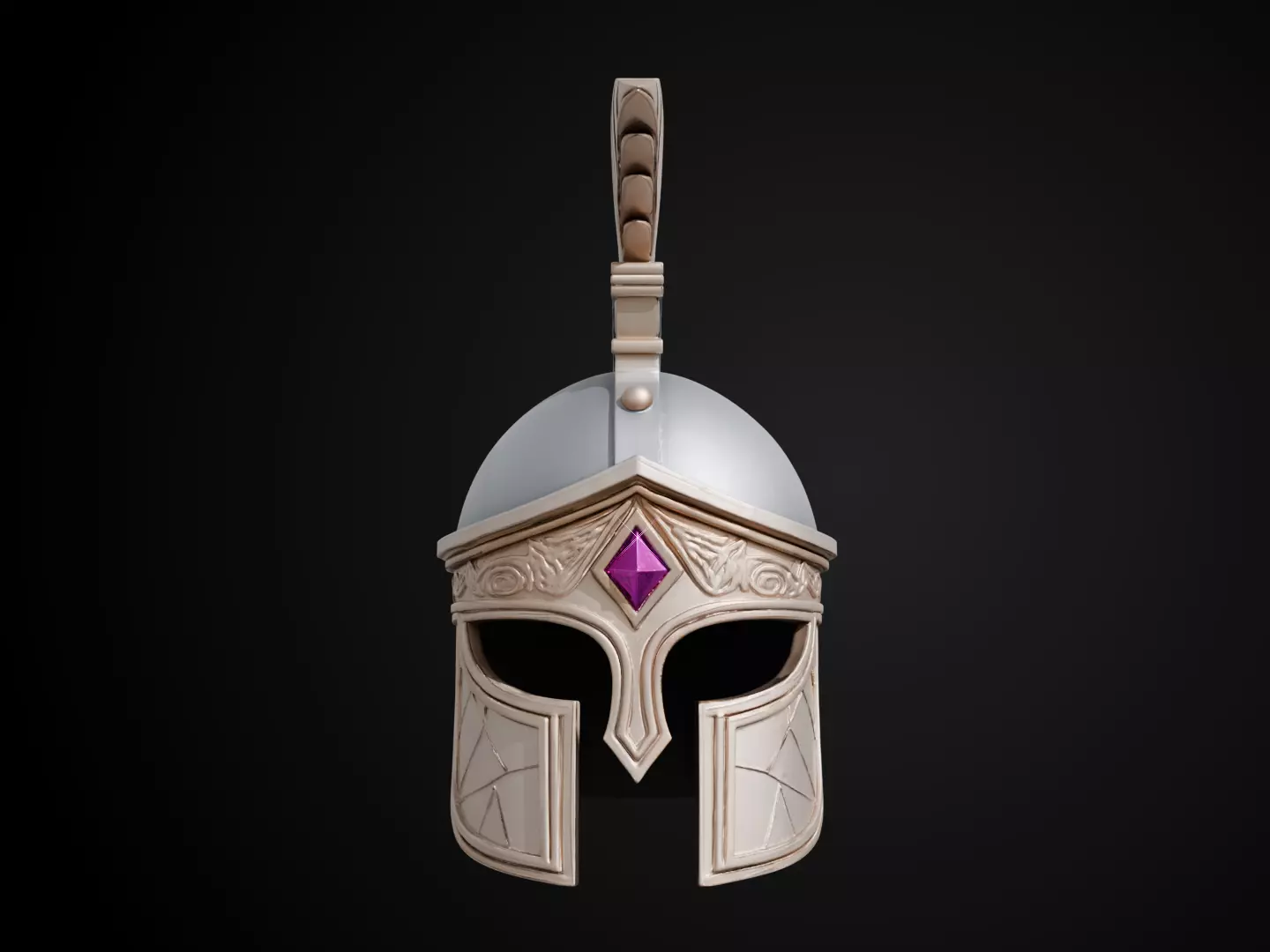 Stylized Gladiator Helmet - Royal Arena Guard 3D print model_12