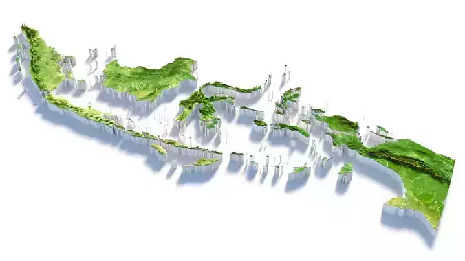 Indonesia Terrain Country