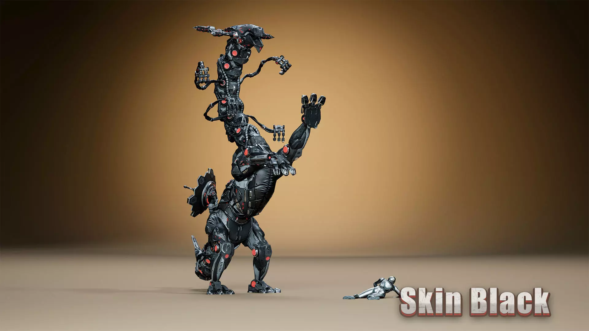 Sci-Fi Dino Long-Neck Low-poly 3D model_4