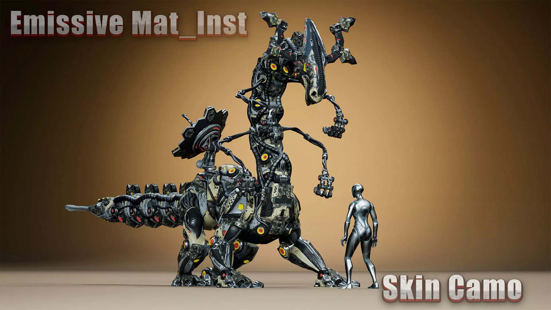 Sci-Fi Dino Long-Neck Low-poly 3D model_6