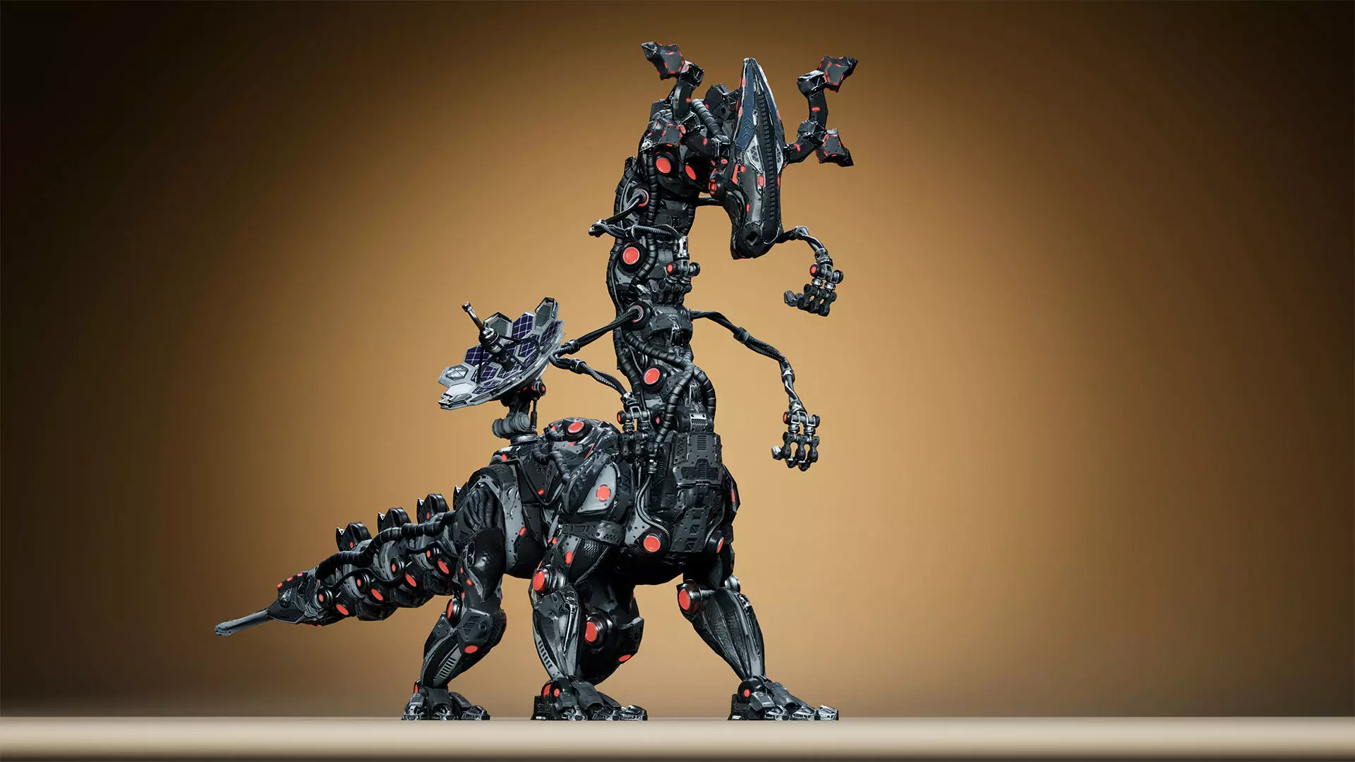 Sci-Fi Dino Long-Neck Low-poly 3D model_21